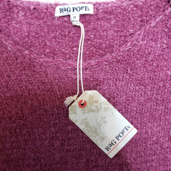 NWT- RaG POeTs Metropolitan Sweater in Maroon - Picture 6 of 7